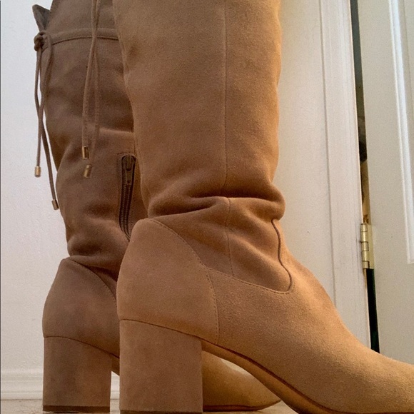 Enzo Angiolini grey suede knee high boots - Picture 3 of 7